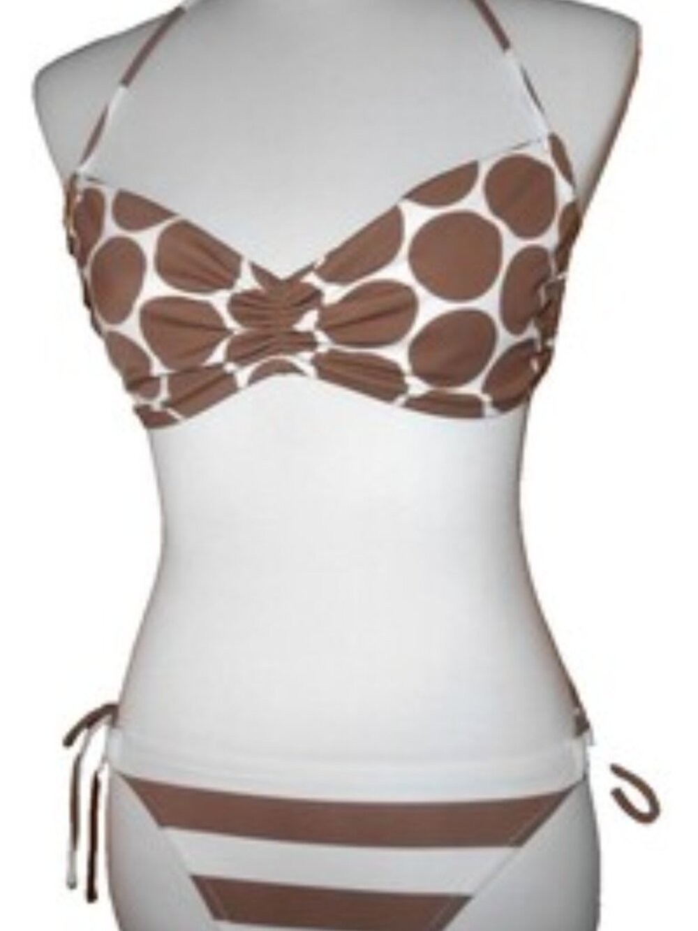 VICTORIA'S SECRET Polka Dot & Striped Bikini 2 Piece Bathing Suit Medium M